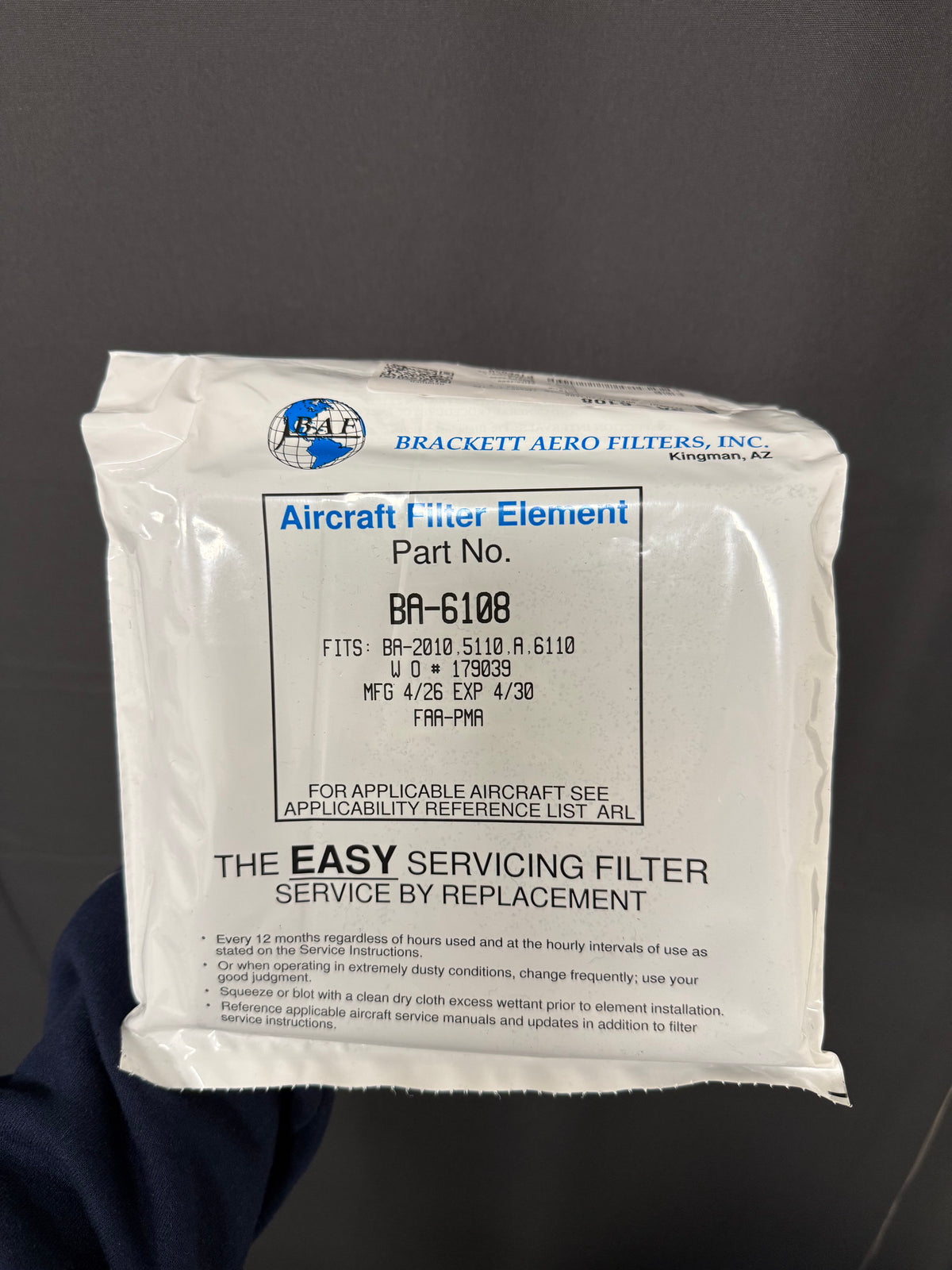 BA-6108 BRACKETT FILTERS