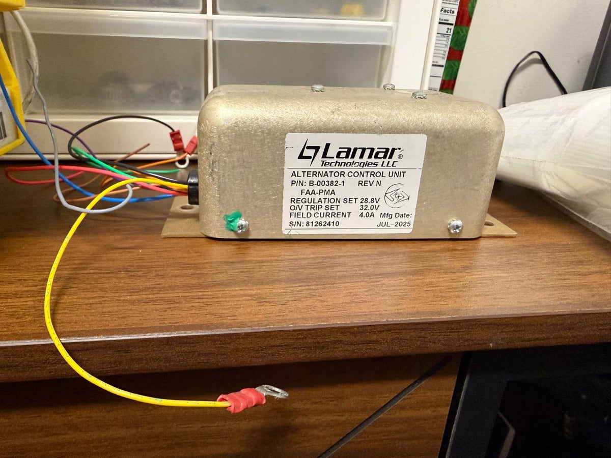 Lamar B-00382-1 Alternator Control Unit 28V (Piper 598-593) – As Removed