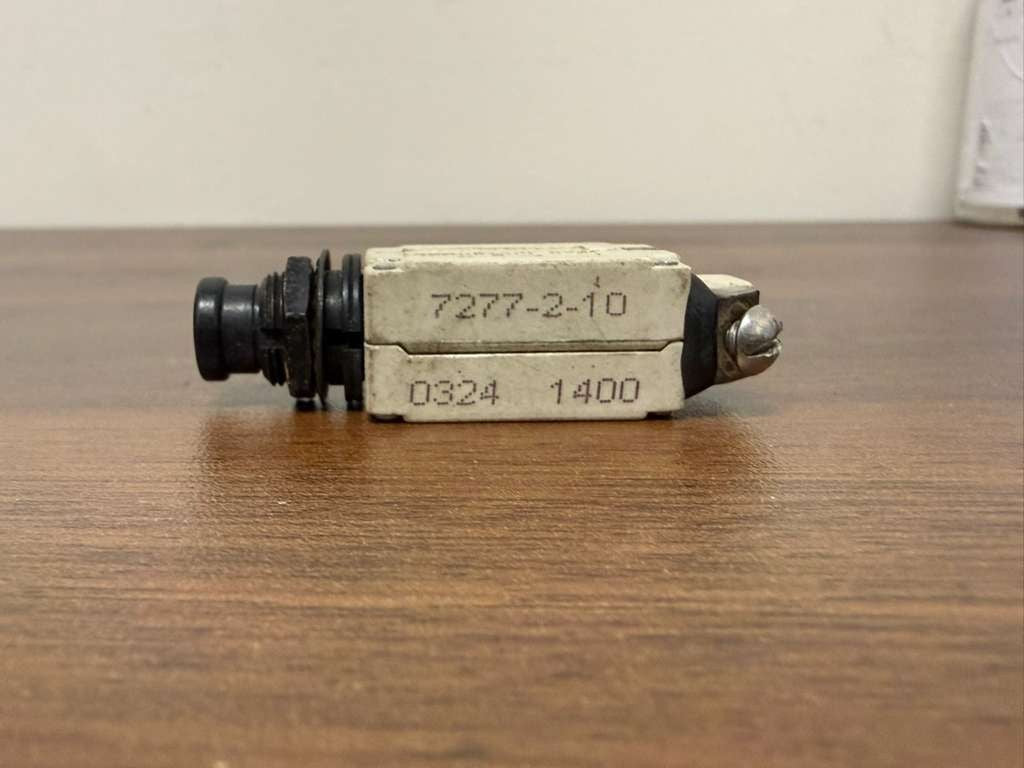 Klixon 7277-2-10 Push-Pull Circuit Breaker 10 Amp – As Removed